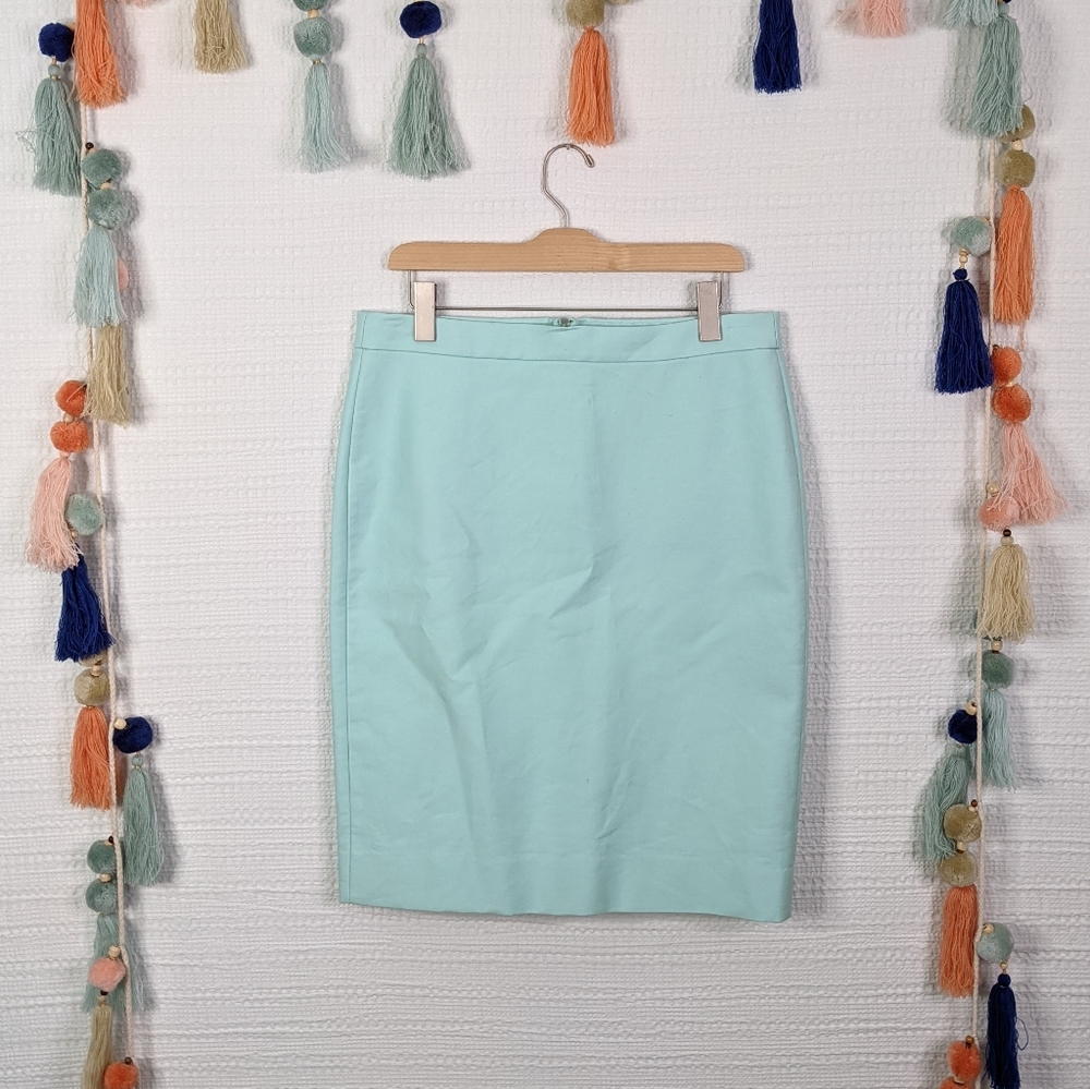 J. Crew Mint Pencil Skirt